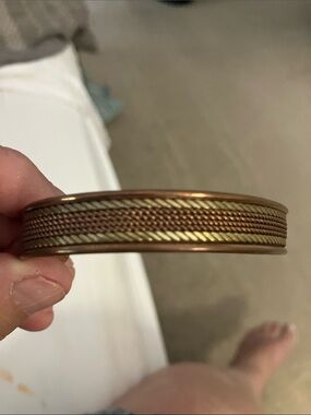 Minimalist Brown copper  Cuff Bracelet